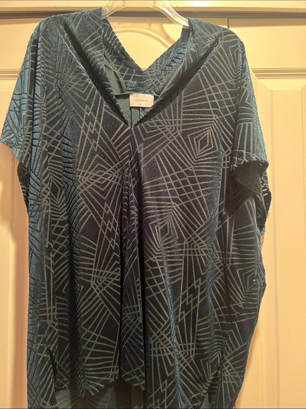 Dark green Geometric V-Neck Tunic